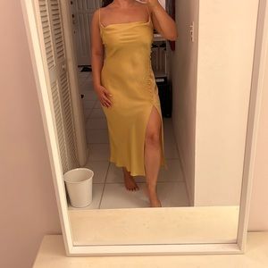 ZARA maxi dress leg slit
